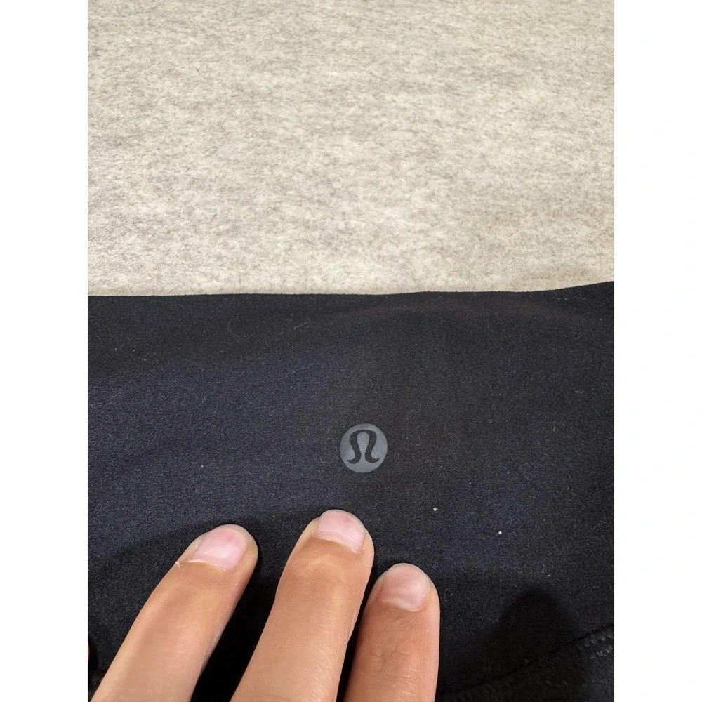 Lululemon Leggings Womens 2 Black‎ High Rise Ankle Jacquard Knit Yoga Athletic